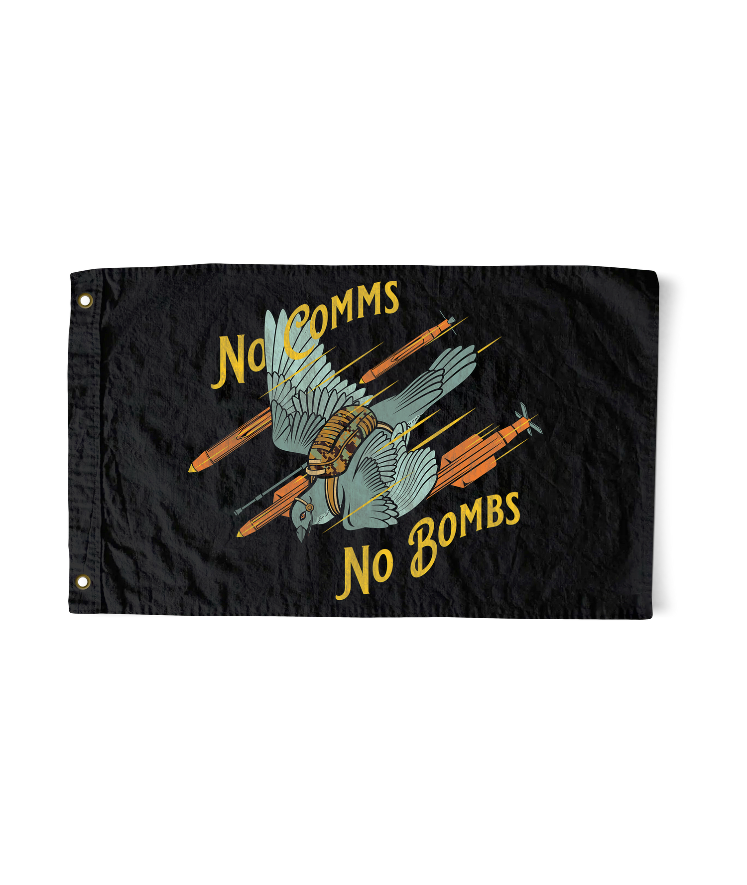 No Comms, No Bombs Flag